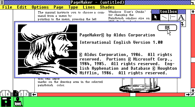 Aldus PageMaker 1.0